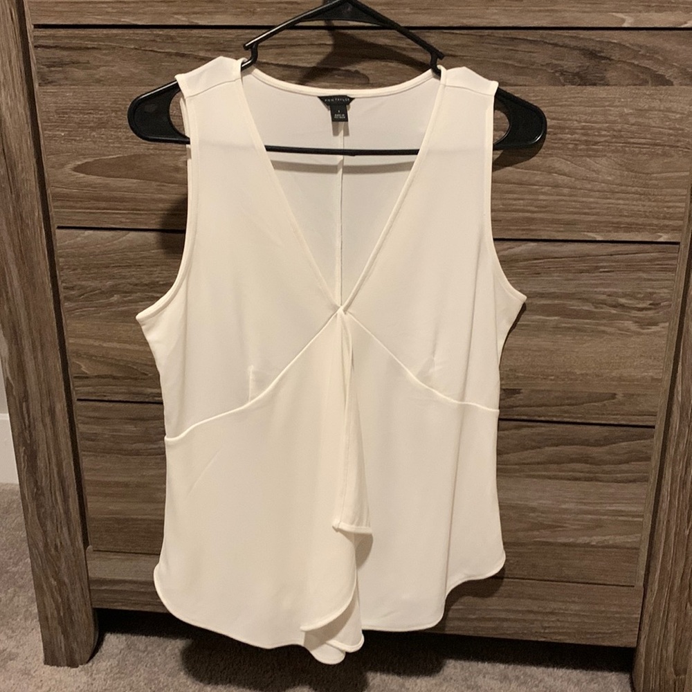 Ann Taylor white blouse, size small